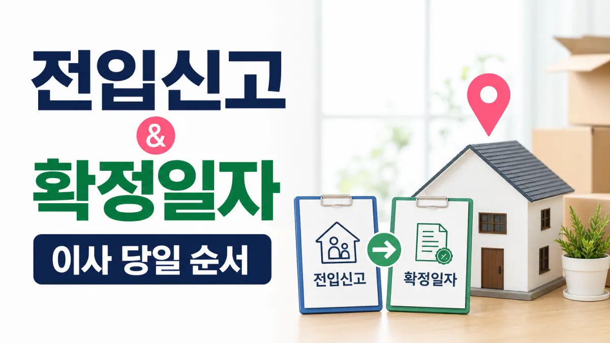 전입신고 확정일자 순서와 효력 발생 시점 안내