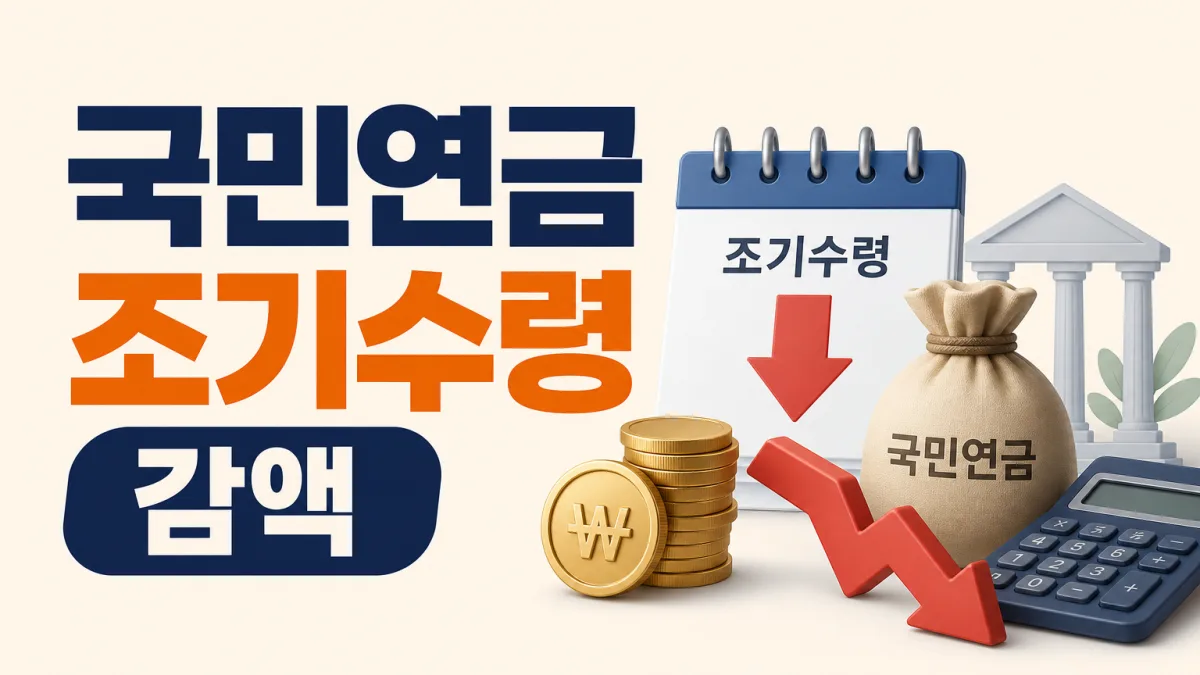 국민연금 조기수령 감액률 안내
