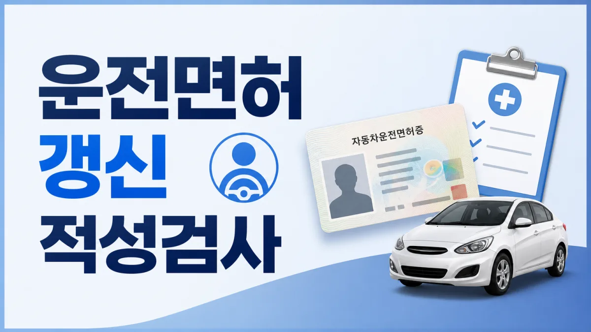 운전면허 갱신과 정기적성검사 안내