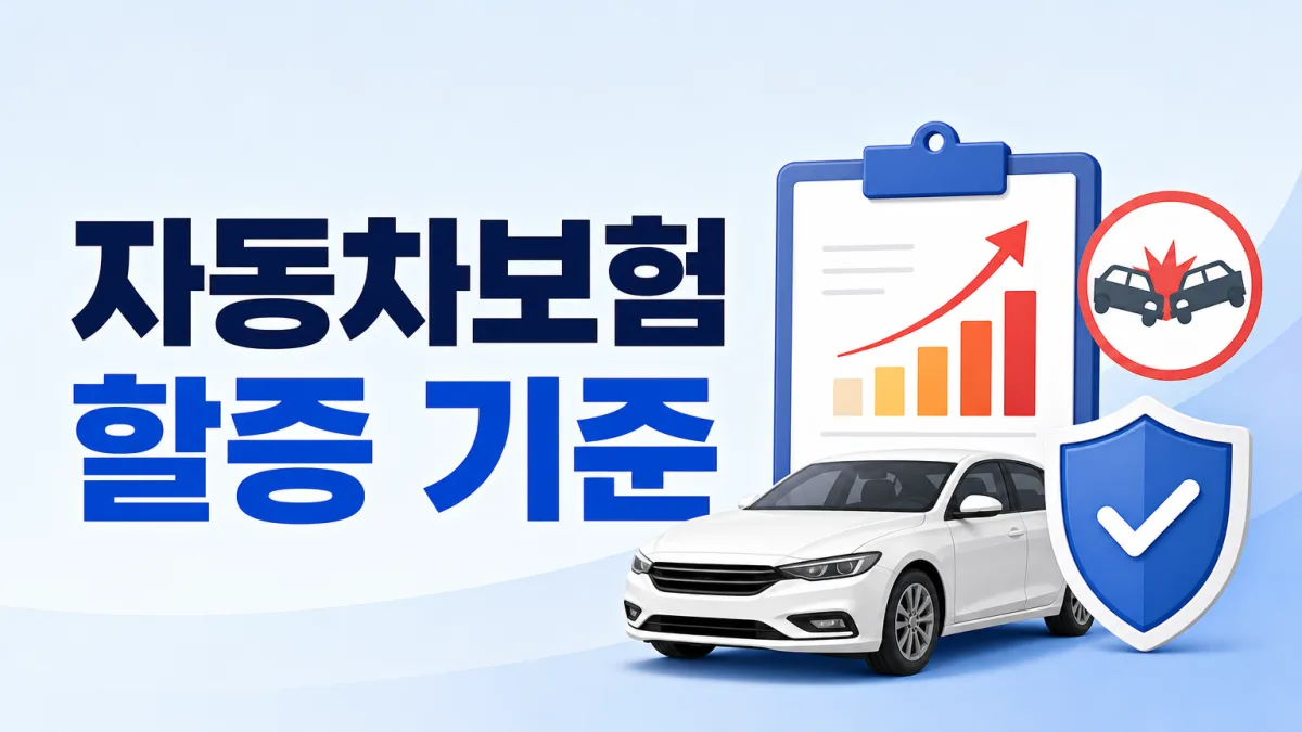 자동차보험 할증 기준과 사고 건수 요율