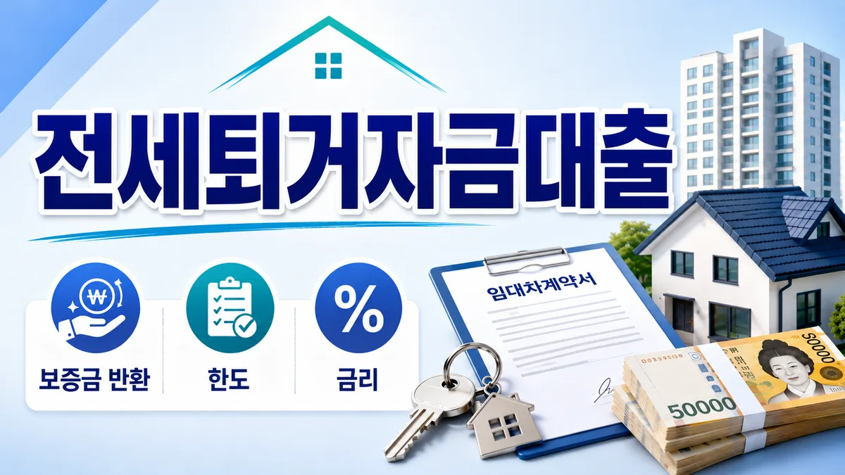 전세퇴거자금대출 조건 안내 이미지