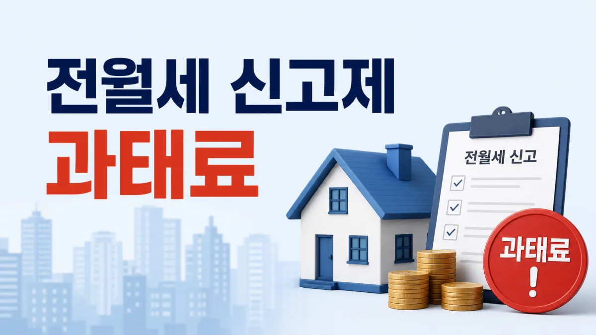전월세 신고제 대상과 과태료 기준