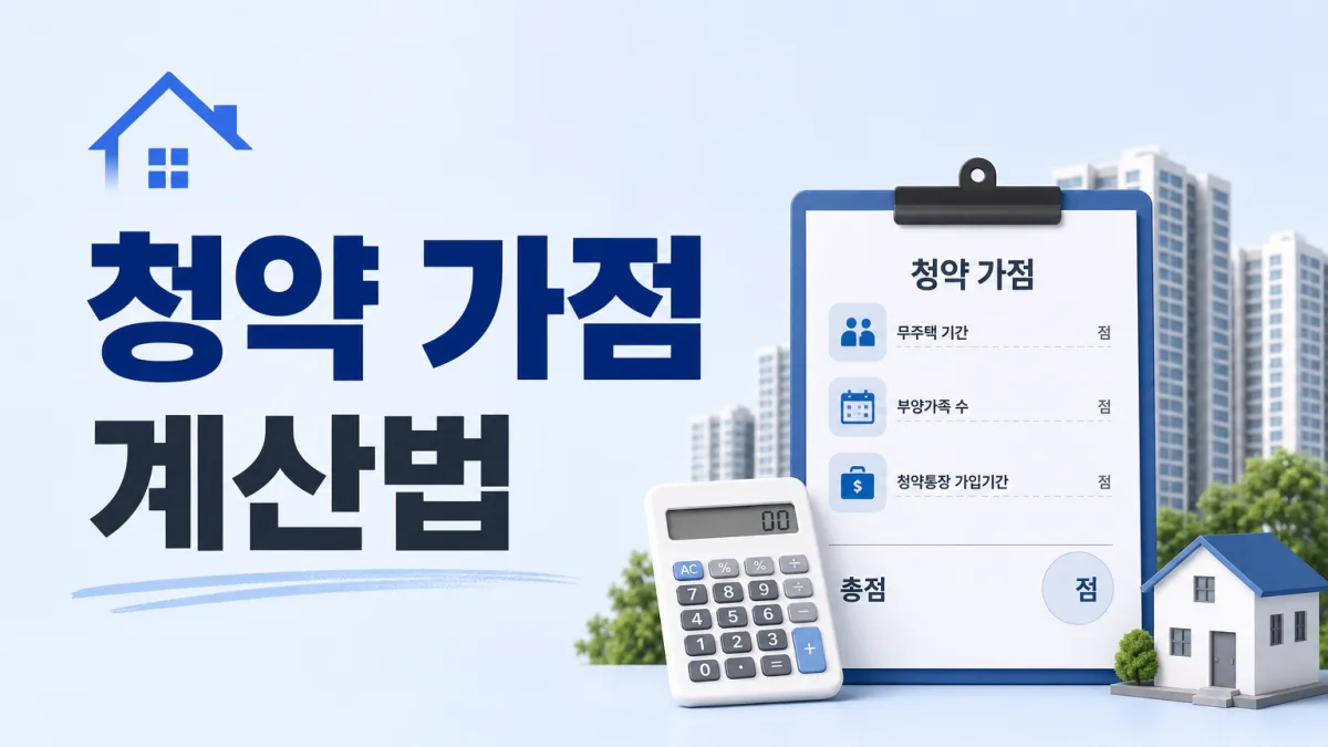 청약 가점 84점 배점 기준