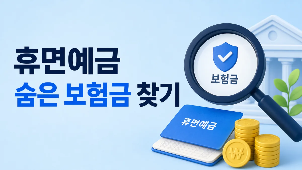 휴면예금과 숨은 보험금 조회 방법
